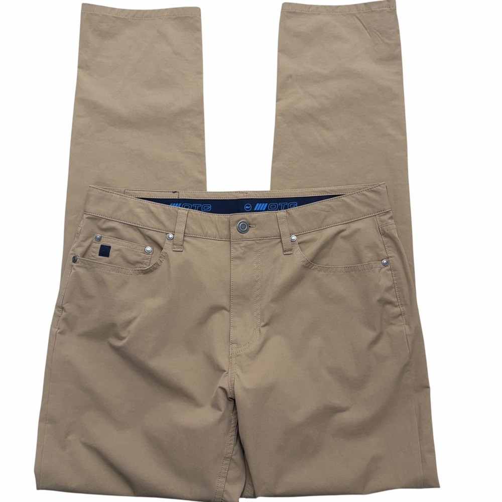 Vineyard Vines Pants Mens 32x34 Beige On-The-Go 5-Pocket Stretch Chino OTG
